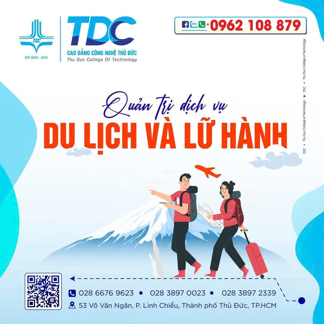 THÔNG TIN TUYỂN SINH NGÀNH QUẢN TRỊ DỊCH VỤ DU LỊCH & LỮ HÀNH